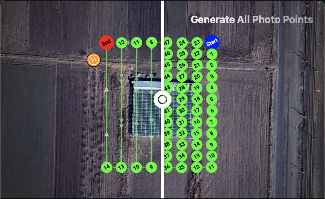 Photopoint Example DJI Waypoint Mission Planner: Drone Mapping, Photogrammetry & Gaussian ...